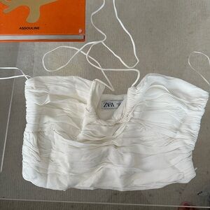Zara Ruched Halter Top L